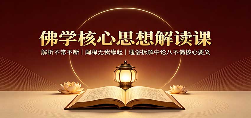 佛学核心思想解读课：解析不常不断，阐释无我缘起，通俗拆解中论八不偈核心要义-知创网