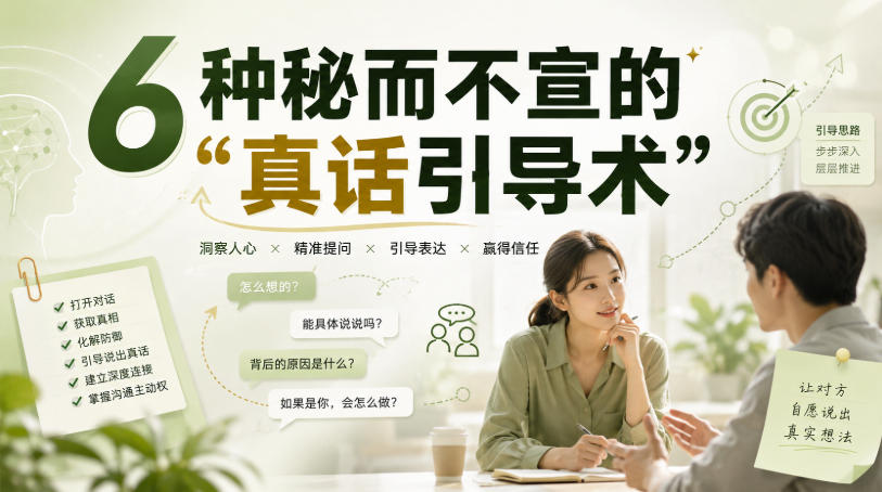 付费文章:6种秘而不宣的“真话引导术”-知创网