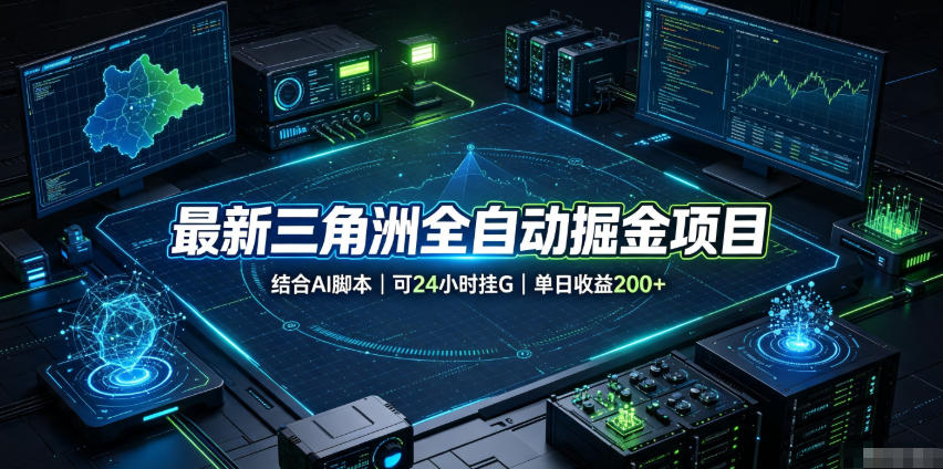 最新三角洲全自动掘金项目，结合AI脚本，可24小时挂G，单日收益200+【揭秘】-知创网
