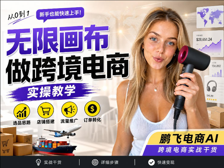 【跨境电商必备】AI无线画布制作商品宣传视频，四步搞定，无线画布工作流，操作简单好上手-知创网