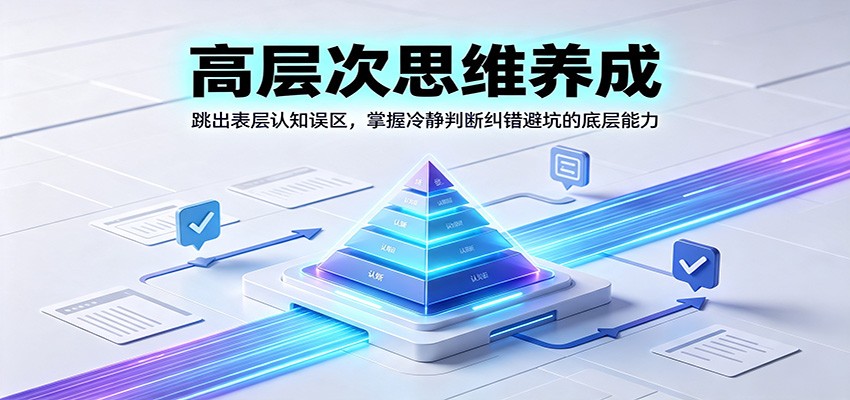 高层次思维养成：跳出表层认知误区，掌握冷静判断纠错避坑的底层能力-知创网