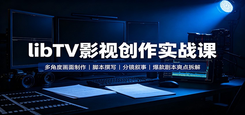 libTV影视创作实战课:多角度画面制作,脚本撰写,分镜叙事,爆款剧本爽点拆解-知创网