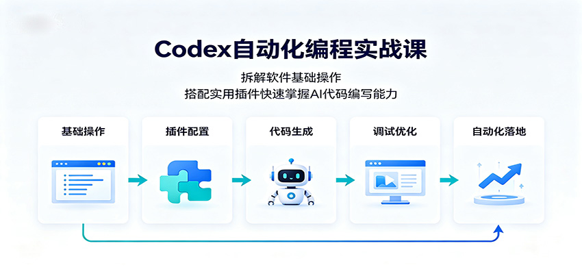 Codex自动化编程实战课：拆解软件基础操作，搭配实用插件快速掌握AI代码编写能力-知创网