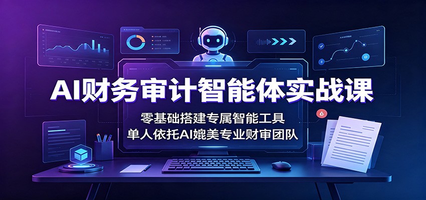 AI财务审计智能体实战课:零基础搭建专属智能工具,单人依托AI媲美专业财审团队-知创网