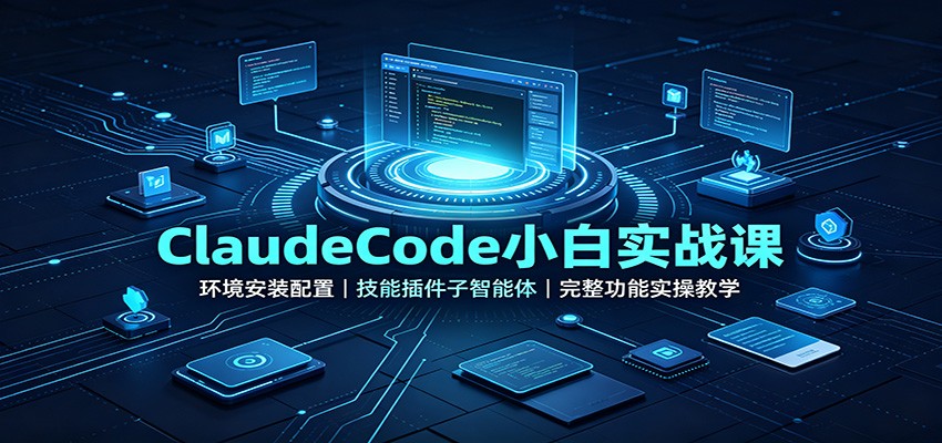ClaudeCode小白实战课：环境安装配置，技能插件子智能体，完整功能实操教学-知创网