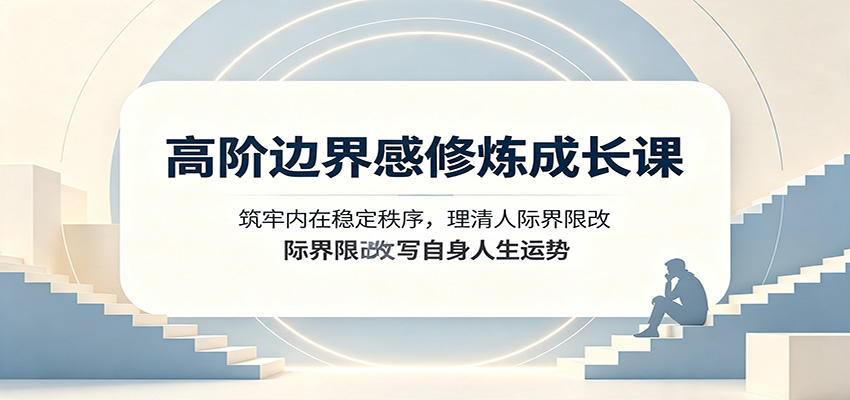 高阶边界感修炼成长课：筑牢内在稳定秩序，理清人际界限改写自身人生运势-知创网