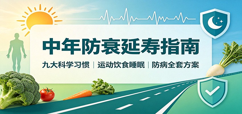 中年防衰延寿指南:九大科学习惯,运动饮食睡眠防病全套方案-知创网