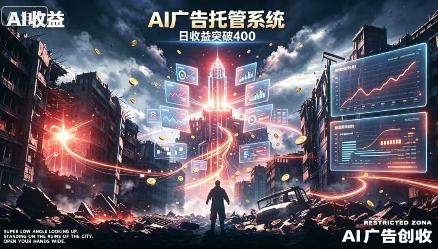 AI智能广告，全自动化运行，单日可达400+，小白新手0基础上手【揭秘】-知创网