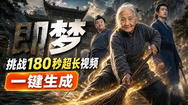 即梦挑战180秒超长视频！一键生成3分钟电影？完整制作流程详细分享！-知创网