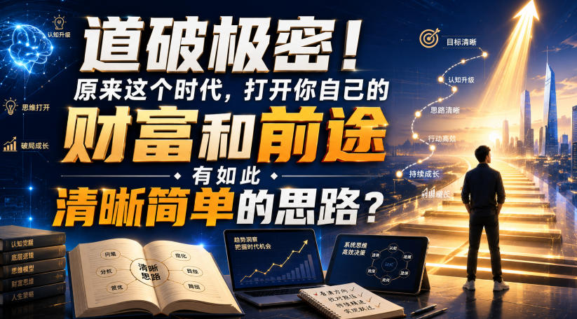 公众号灏泽异谈付费文：道破极密！原来这个时代，打开你自己的财富和前途，有如此清晰简单的思路？！-知创网