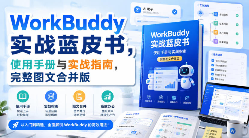 WorkBuddy实战蓝皮书，使用手册与实战指南，完整图文合并版-知创网