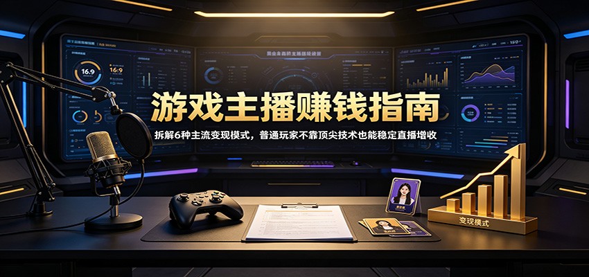 游戏主播赚钱指南：拆解6种主流变现模式，普通玩家不靠顶尖技术也能稳定直播增收-知创网