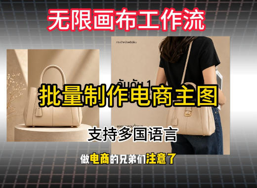 无限画布工作流搭建教程，一键电商主图批量制作，批量下载，支持多国语言-知创网
