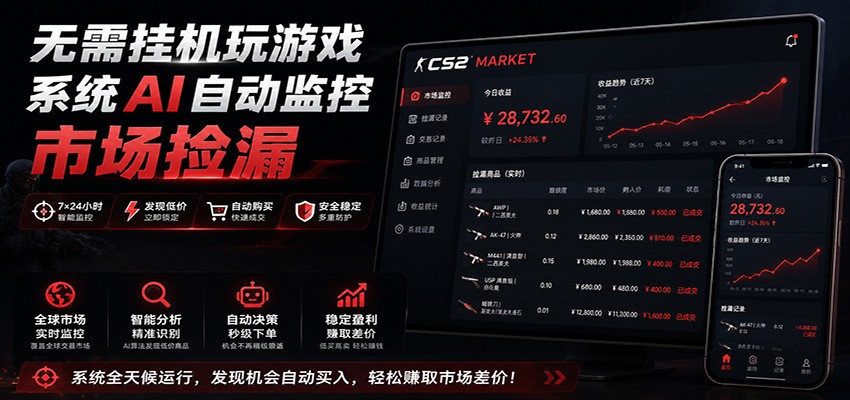 系统AI自动监控市场捡漏，不用玩游戏，只需要一部手机，支持任何形式数据验证-知创网