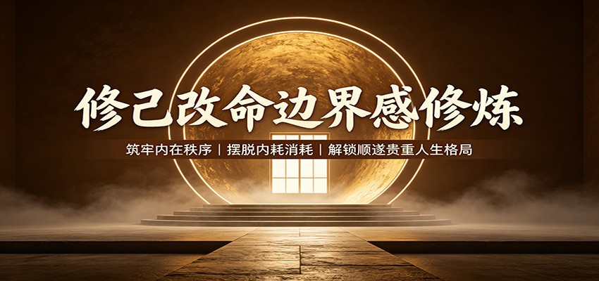 修己改命边界感修炼:筑牢内在秩序,摆脱内耗消耗,解锁顺遂贵重人生格局-知创网