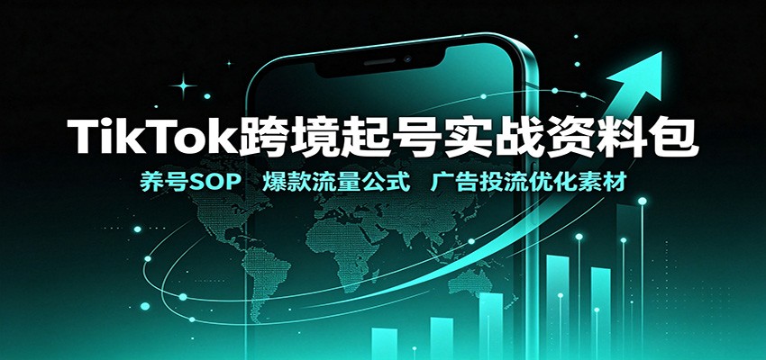TikTok跨境起号实战资料包：养号SOP，爆款流量公式，广告投流优化素材-知创网