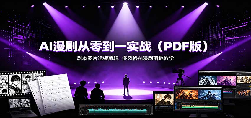AI漫剧从零到一实战（PDF版）：剧本图片运镜剪辑，多风格AI漫剧落地教学-知创网