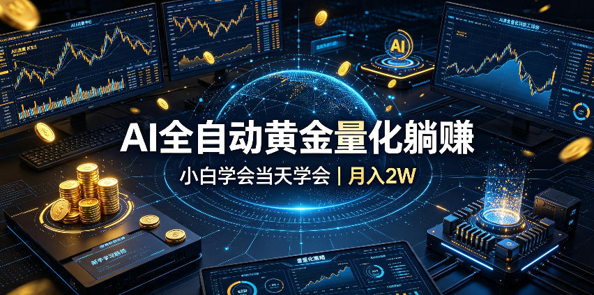 AI全自动黄金量化躺赚:小白学会当天学会,月入2W!-知创网
