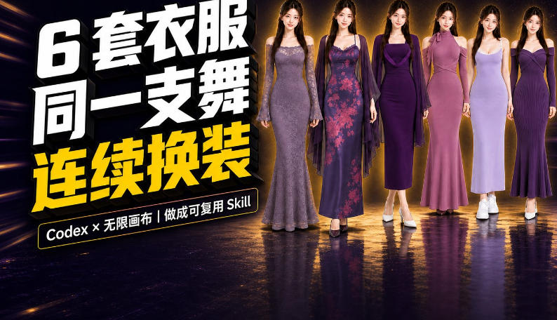 同一支舞，6套衣服按顺序切换：我把服装换装视频做成了一个Skill-知创网