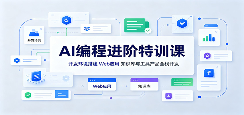 AI编程进阶特训课:开发环境搭建,Web应用、知识库与工具产品全栈开发-知创网