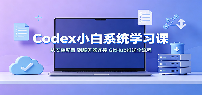 Codex小白系统学习课：小从安装配置，到服务器连接、GitHub推送全流程-知创网