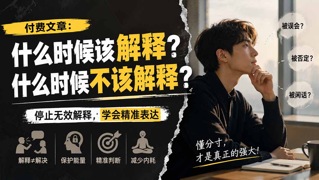 （20223期）付费文章：什么时候该解释？什么时候不该解释？-知创网