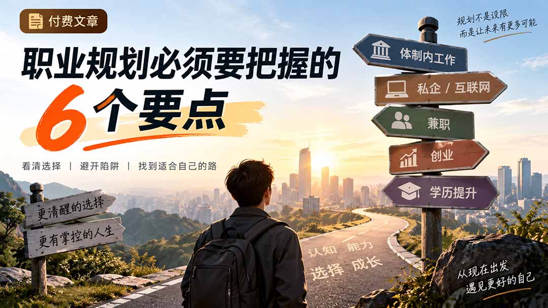 （20422期）付费文章：职业规划必须要把握的6个要点-知创网