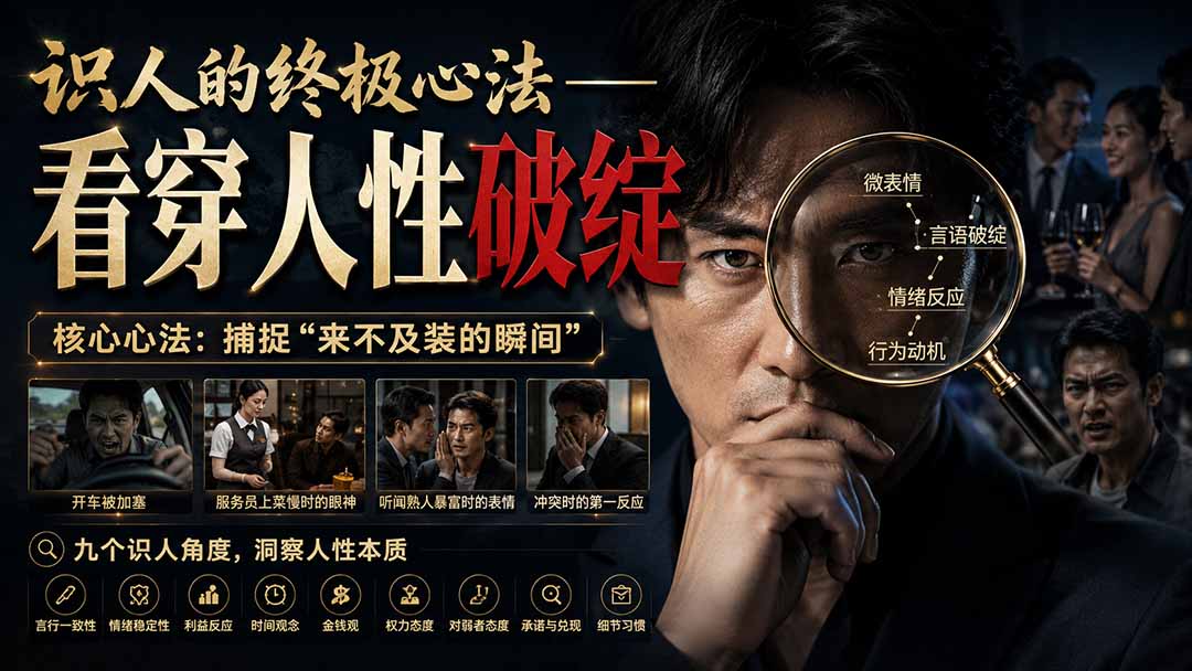 （20300期）付费文章：识人的终极心法——看穿人性破绽-知创网