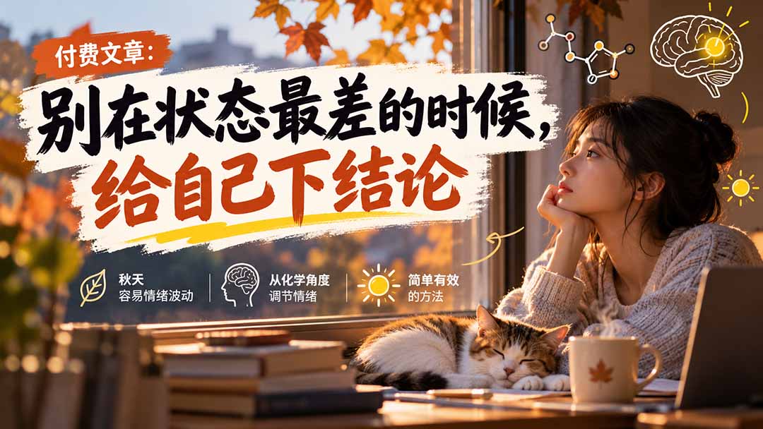 (20716期)【无水印】某付费文章:别在状态最差的时候,给自己下结论-知创网