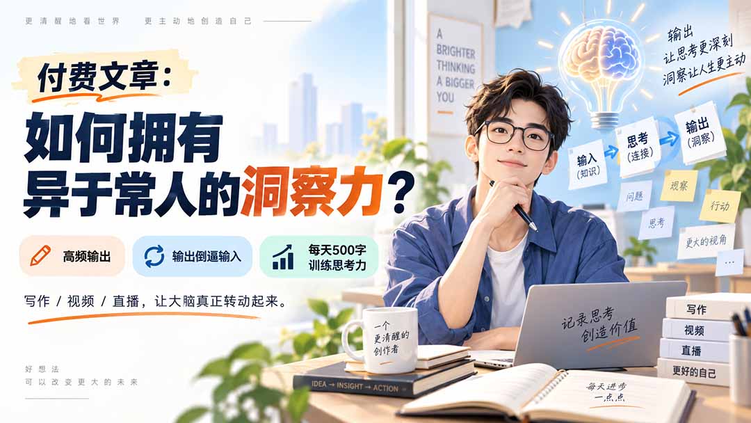 （20558期）付费文章：如何拥有异于常人的洞察力？-知创网