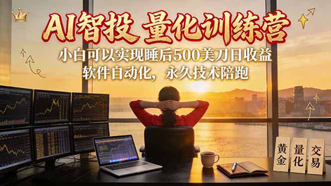 （20433期）AI智投EA量化训练营【第三期】，多策略智投+防爆技术+趋势分析 ，轻松上手，矩阵放大，长期稳定。-知创网
