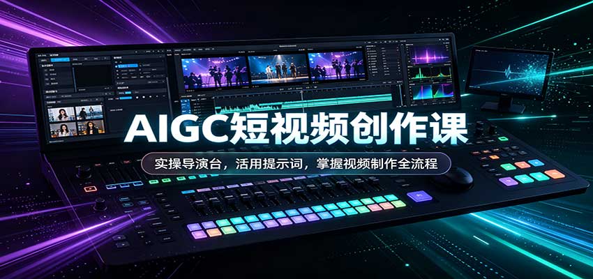 AIGC短视频创作课：实操导演台，活用提示词，掌握视频制作全流程-知创网