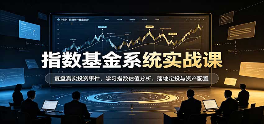指数基金系统实战课:复盘真实投资事件,学习指数估值分析,落地定投与资产配置-知创网