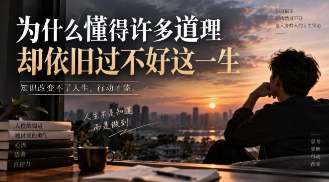 某社群精选文：为什么懂得许多道理却依旧过不好这一生？-知创网