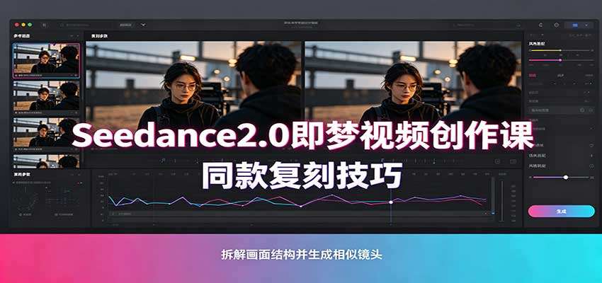 Seedance2.0即梦视频创作课：剧本式视频制作，同款复刻技巧，多行业案例落地教学-知创网