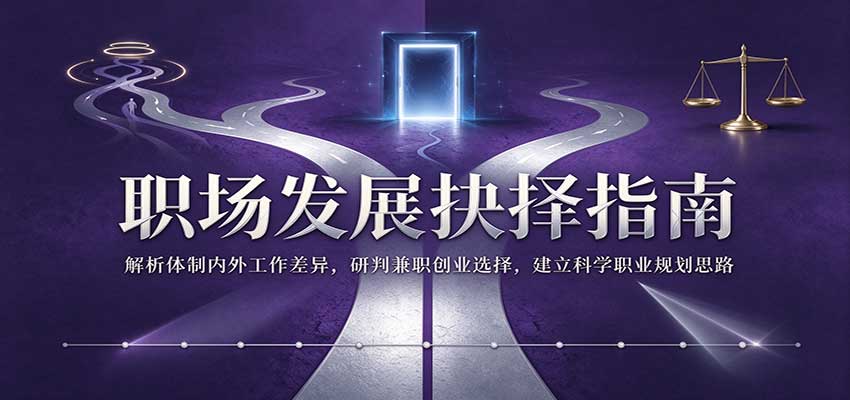 职场发展抉择指南：解析体制内外工作差异，研判兼职创业选择，建立科学职业规划思路-知创网