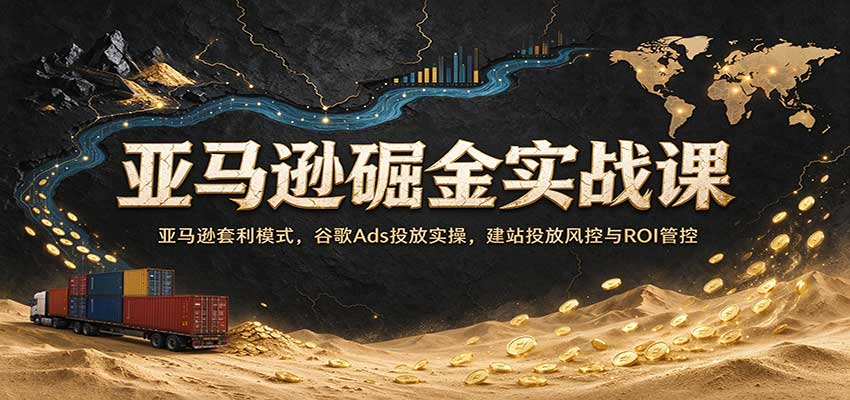 亚马逊掘金实战课:亚马逊套利模式,谷歌Ads投放实操,建站投放风控与ROI管控-知创网