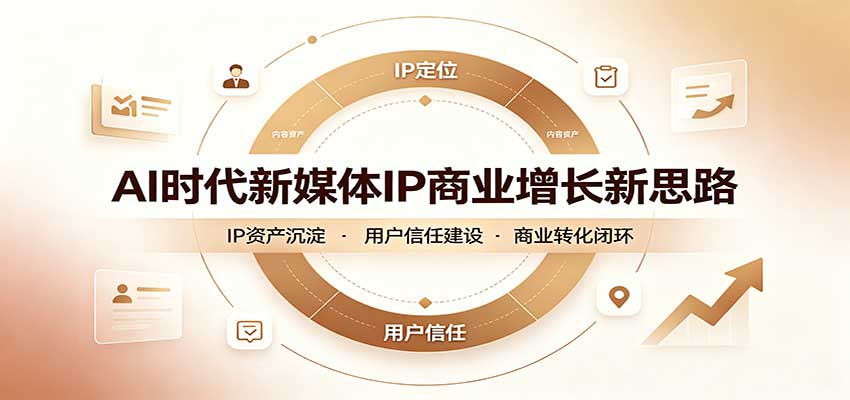AI时代新媒体IP商业增长新思路：摒弃复杂运营套路，用极简思维打通获客路径-知创网
