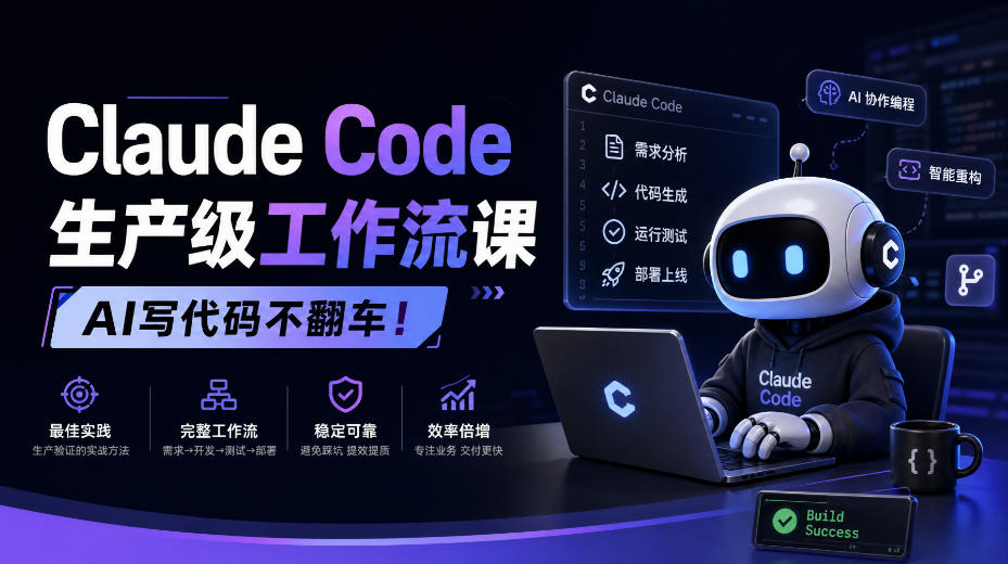 Claude Code生产级工作流课,AI写代码不翻车!【原创双语字幕】-知创网