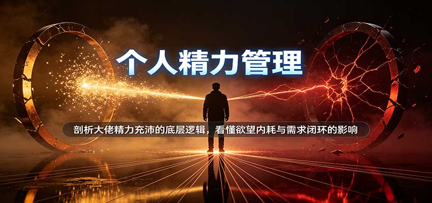 个人精力管理:剖析大佬精力充沛的底层逻辑,看懂欲望内耗与需求闭环的影响-知创网