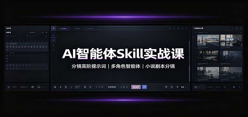 AI智能体Skill实战课：分镜高阶提示词，多角色智能体，小说剧本分镜-知创网