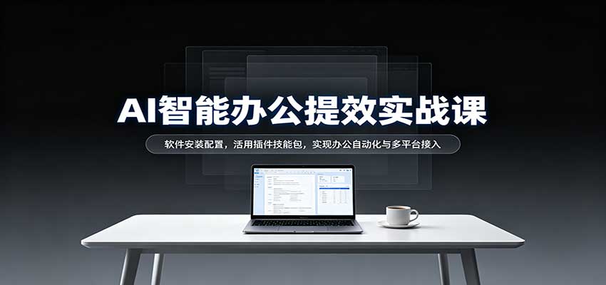 AI智能办公提效实战课：软件安装配置，活用插件技能包，实现办公自动化与多平台接入-知创网