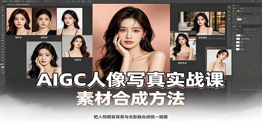 AIGC人像写真实战课：软件平台部署筹备，素材合成方法，多题材写真案例-知创网