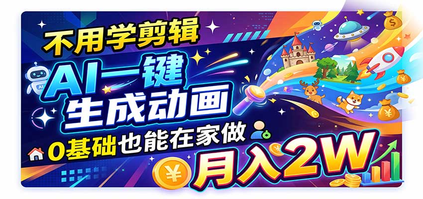 AI动画彻底爆了!一单500~800,全程派单,小白也能月入2W+-知创网