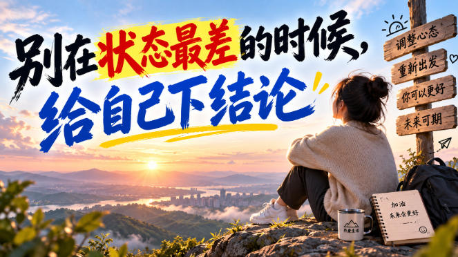 某公众号付费文章：别在状态最差的时候，给自己下结论-知创网