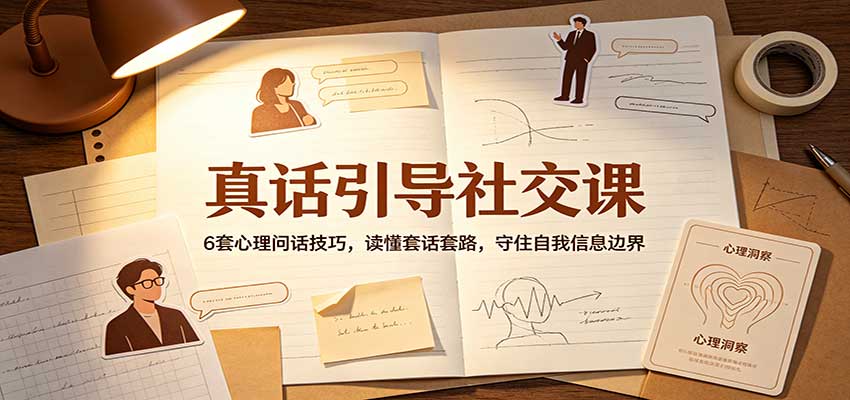 真话引导社交课:6套心理问话技巧,读懂套话套路,守住自我信息边界-知创网