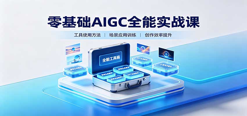 零基础AIGC全能实战课：覆盖绘画、影音、PPT、小说多场景AI创作-知创网