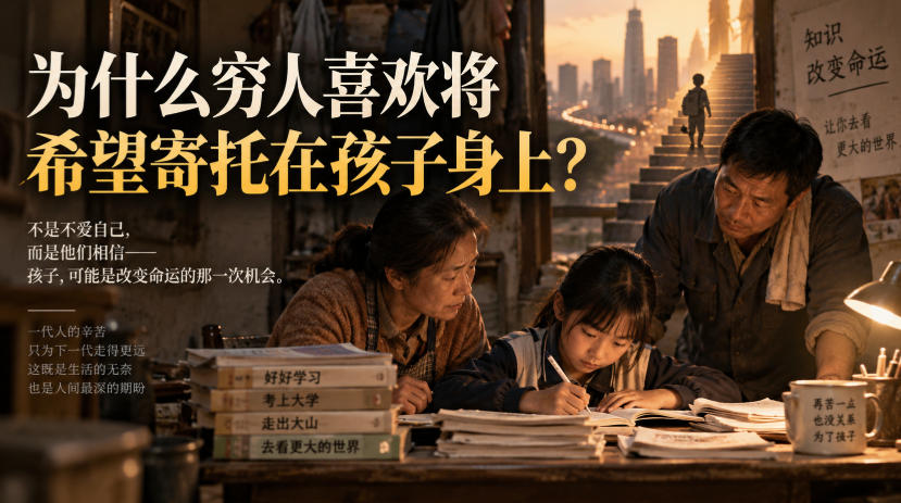 某社群精品文章：为什么穷人喜欢将希望寄托在孩子身上？-知创网