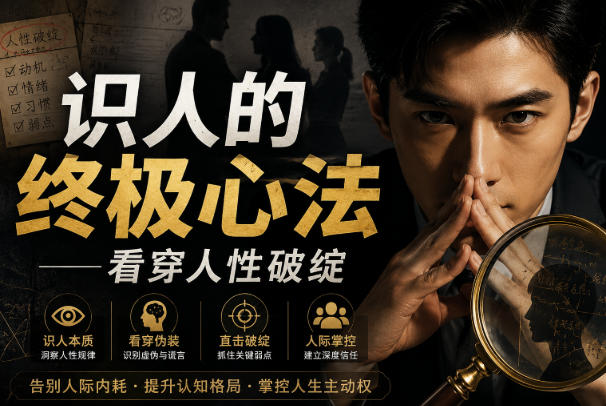 付费文章：识人的终极心法——看穿人性破绽-知创网