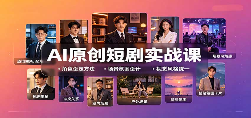 AI原创短剧实战课：从零搭建短剧创作全流程，批量产出可上线剧本-知创网